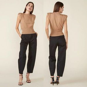 St. Roche Sierra Padded Shoulder Women's Sweater Camel Size: Medium NWOT